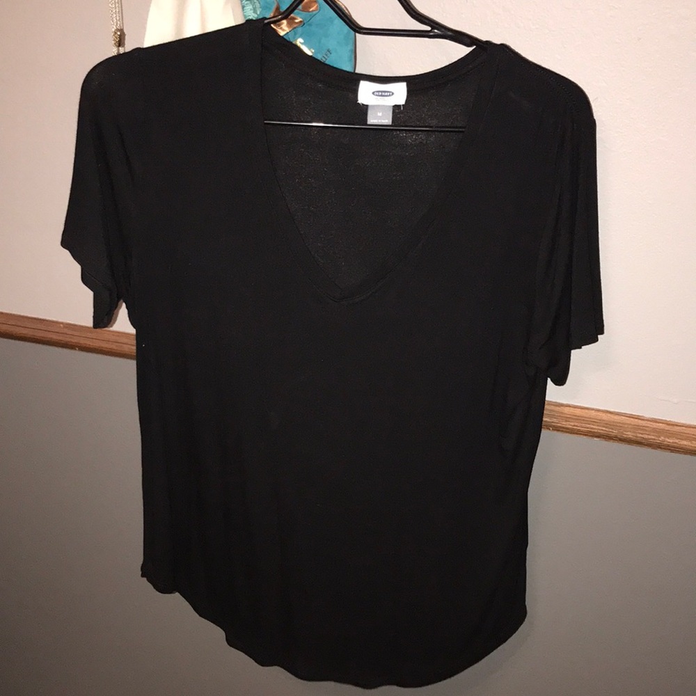 Black plain V neck Old Navy